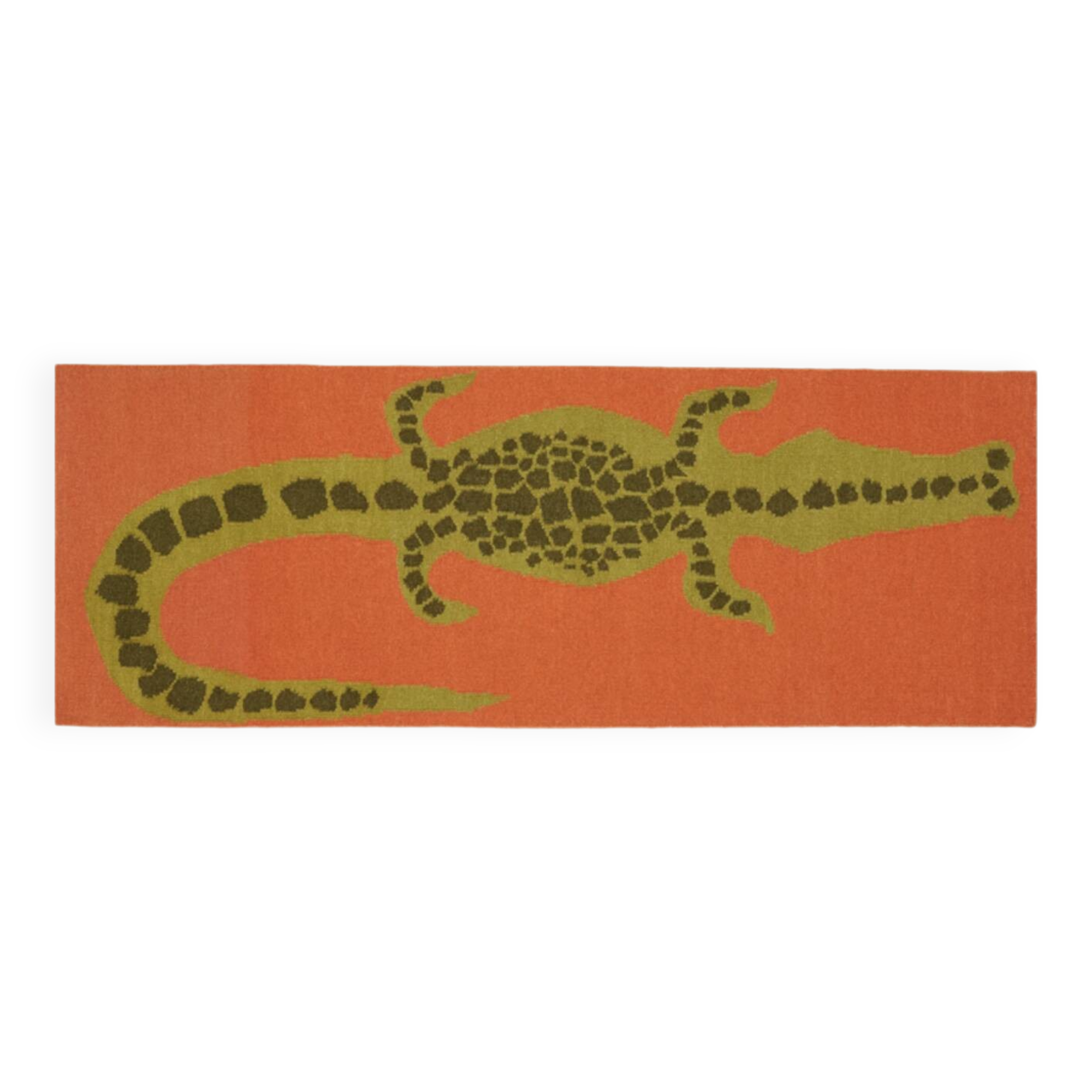 Crocodile runner - tomato (wool)