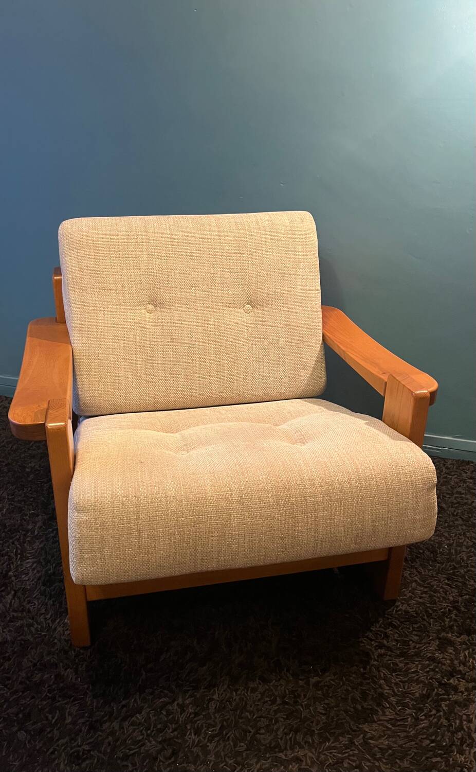Elm and Maison Regain fabric armchair