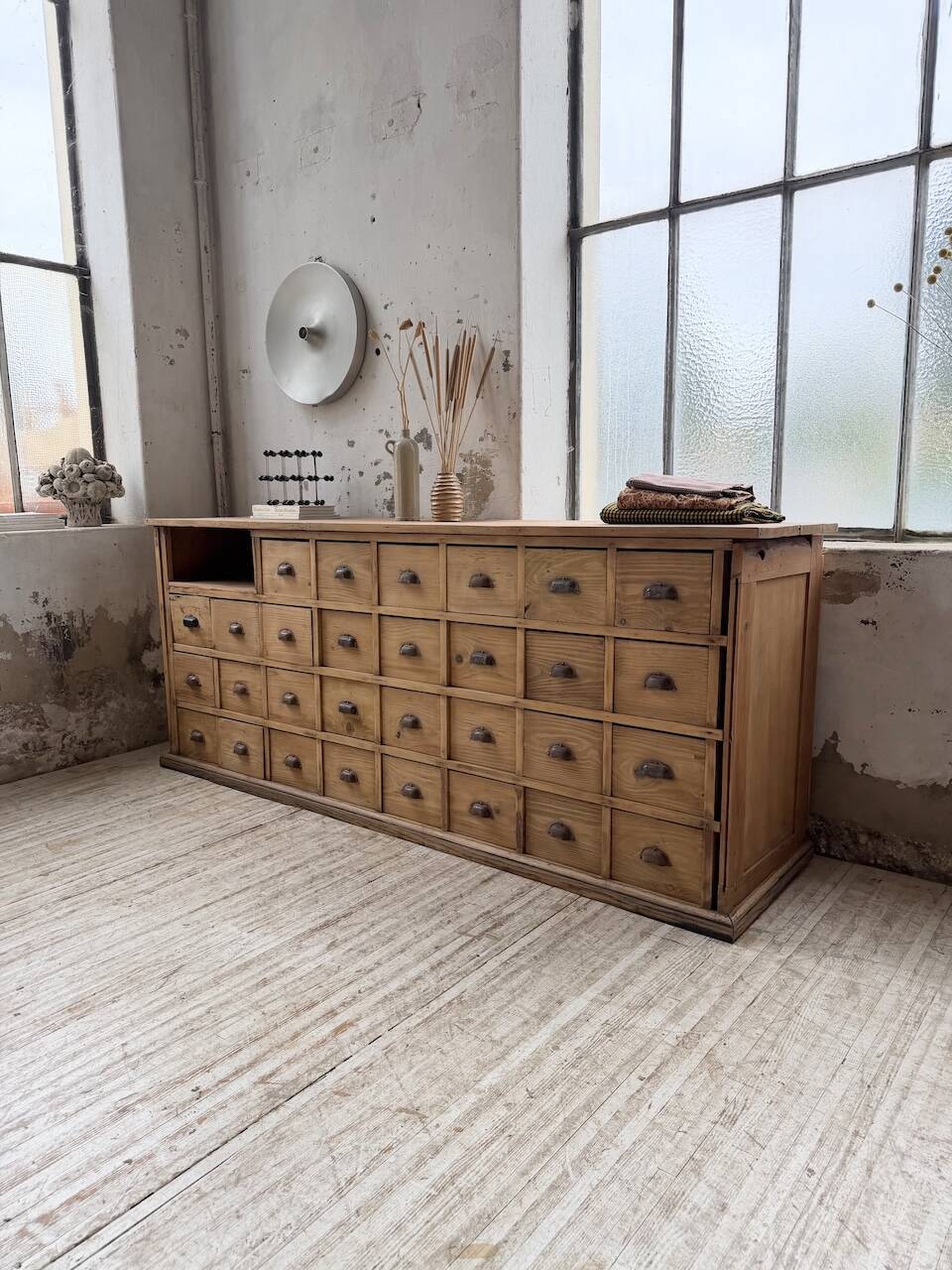 Meuble de métier pin XL années 50