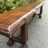 Rustic bench in solid oak