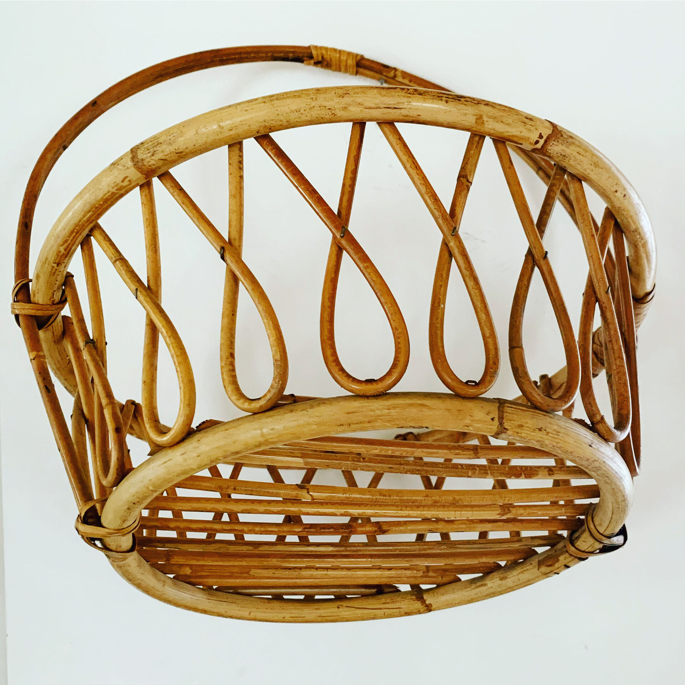 Panier vintage en rotin
