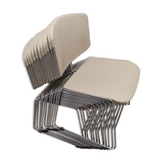 Set 12 Max Stacker chairs (Steelcase) - beige