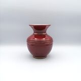 Red ceramic vase