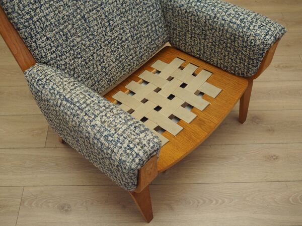 Fauteuil lounge, design danois, années 1960, designer : Hans J. Wegner, fabricant :