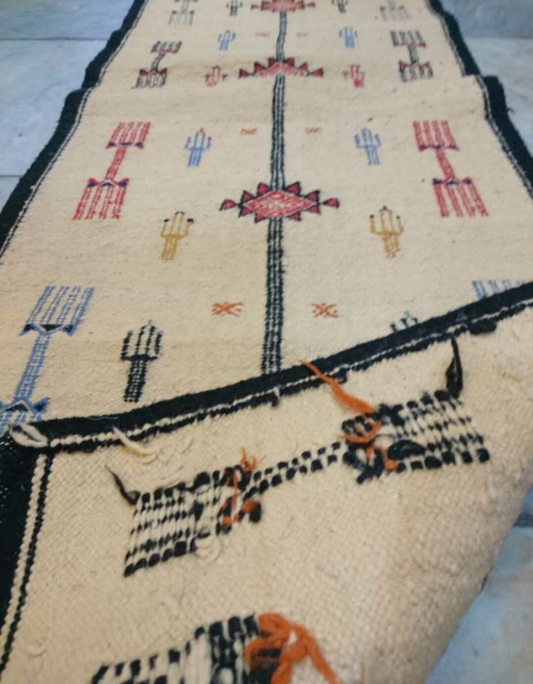 Kilim multicolor wool corridor  186x56cm