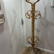 Vintage Italian Bamboo Rattan Coat Stand 1970s