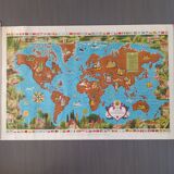 World map / Planisphere by Lucien Boucher