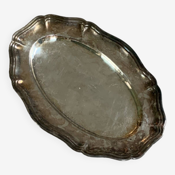 Silver plated metal dish