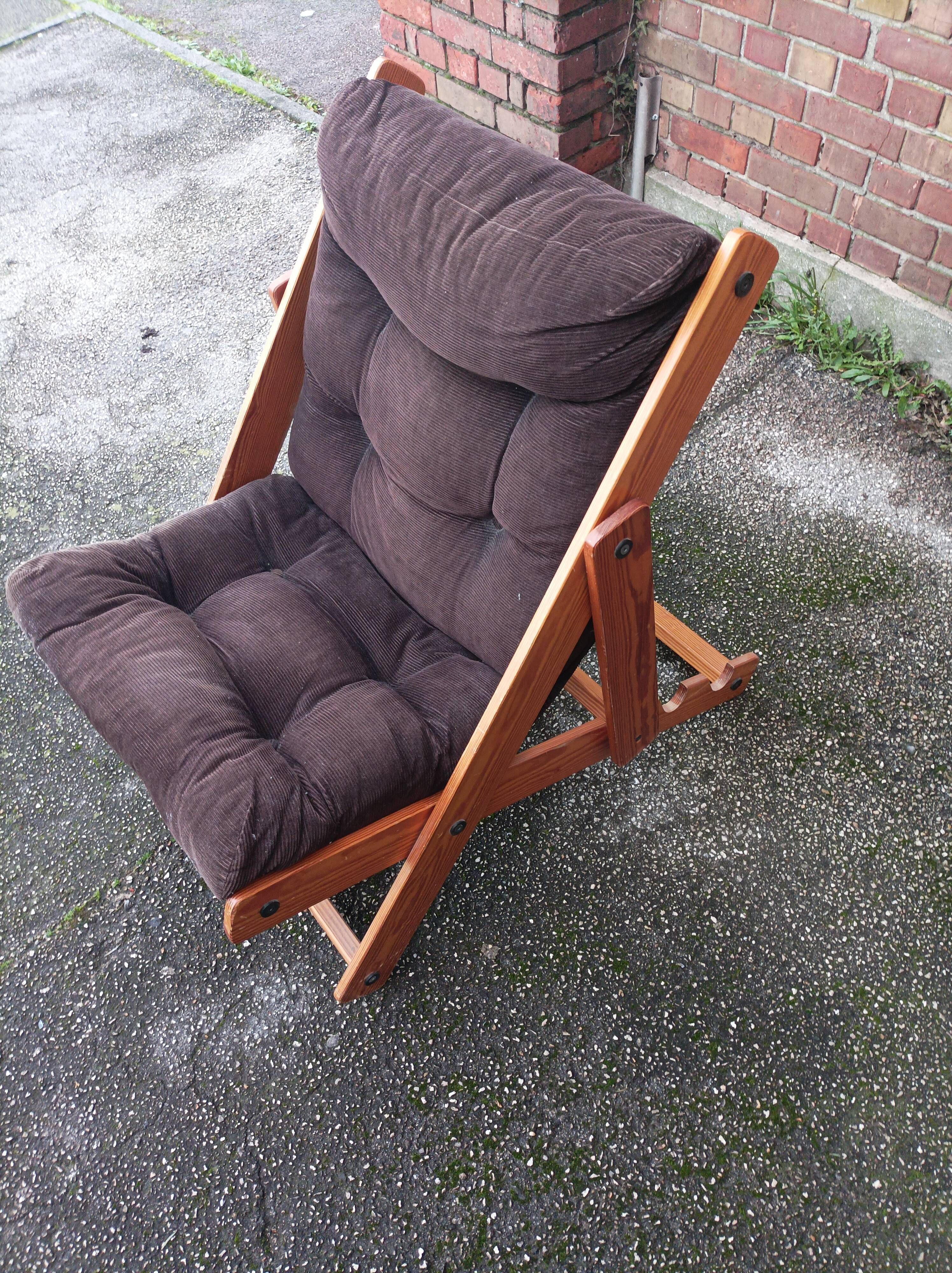 Kon-tiki armchair Ikea wood velvet Gillis Lundgren vintage