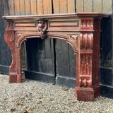 Napoleon III Fireplace in Red Griotte Marble Circa 1880