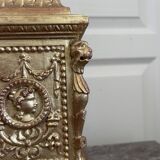 Antique Large Cassolette Lamp Empire Greek Roman Gilded Wood 19th Century 60