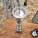 Large silver-plated metal candlestick