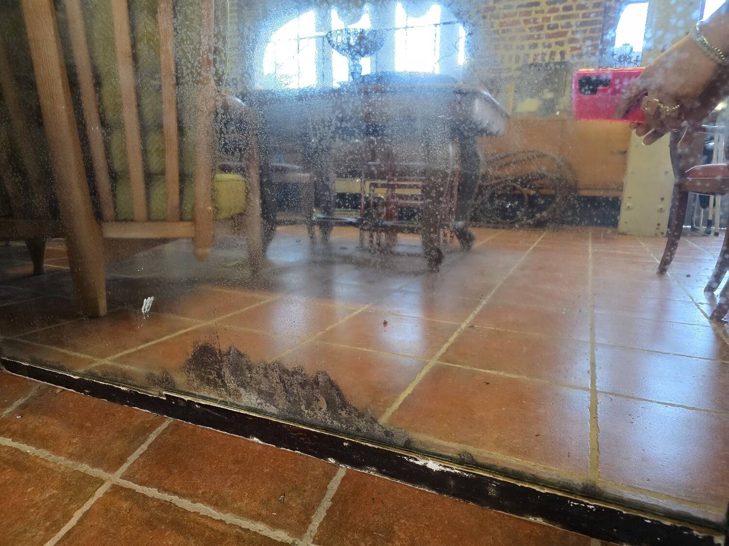 Napoleon III style panoramic mirror