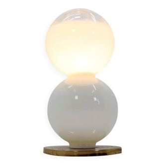 Lampe de sol en verre artistique mid-century, design des années 1960