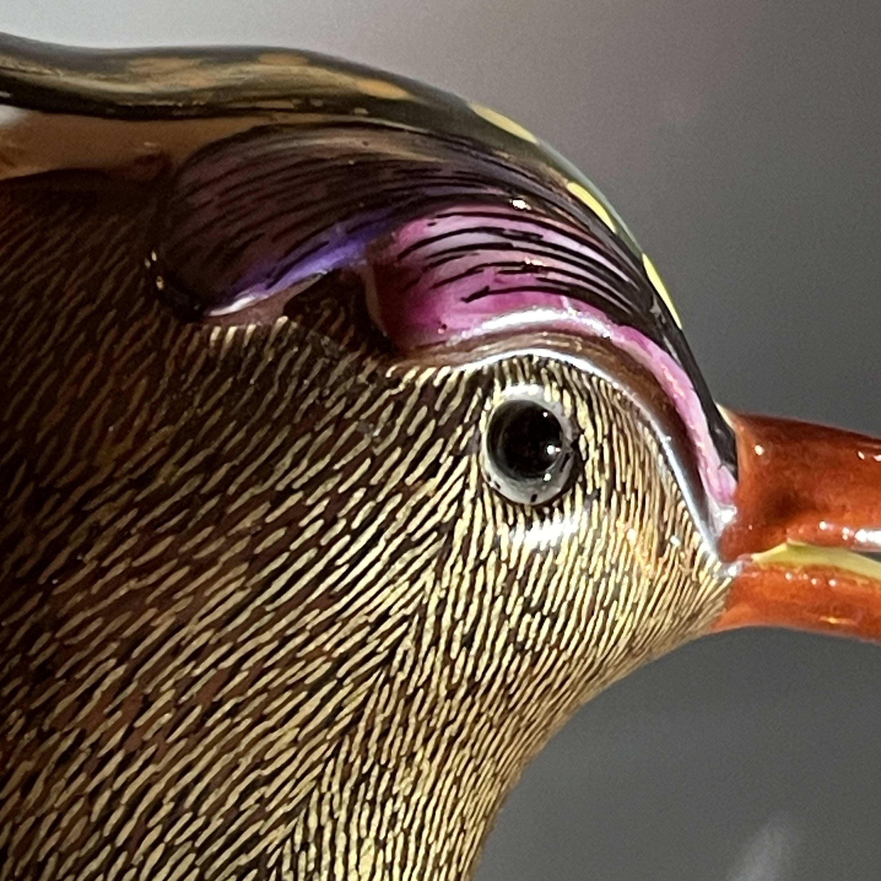 sculpture figurine polychrome porcelain & gilded bronze, Hollywood Regency,