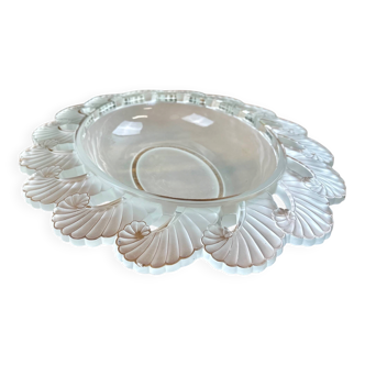 Verlys moulded glass bowl – shell decoration – Art Deco style