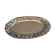 Oval tray in chrome metal shell decoration
