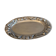 Oval tray in chrome metal shell decoration