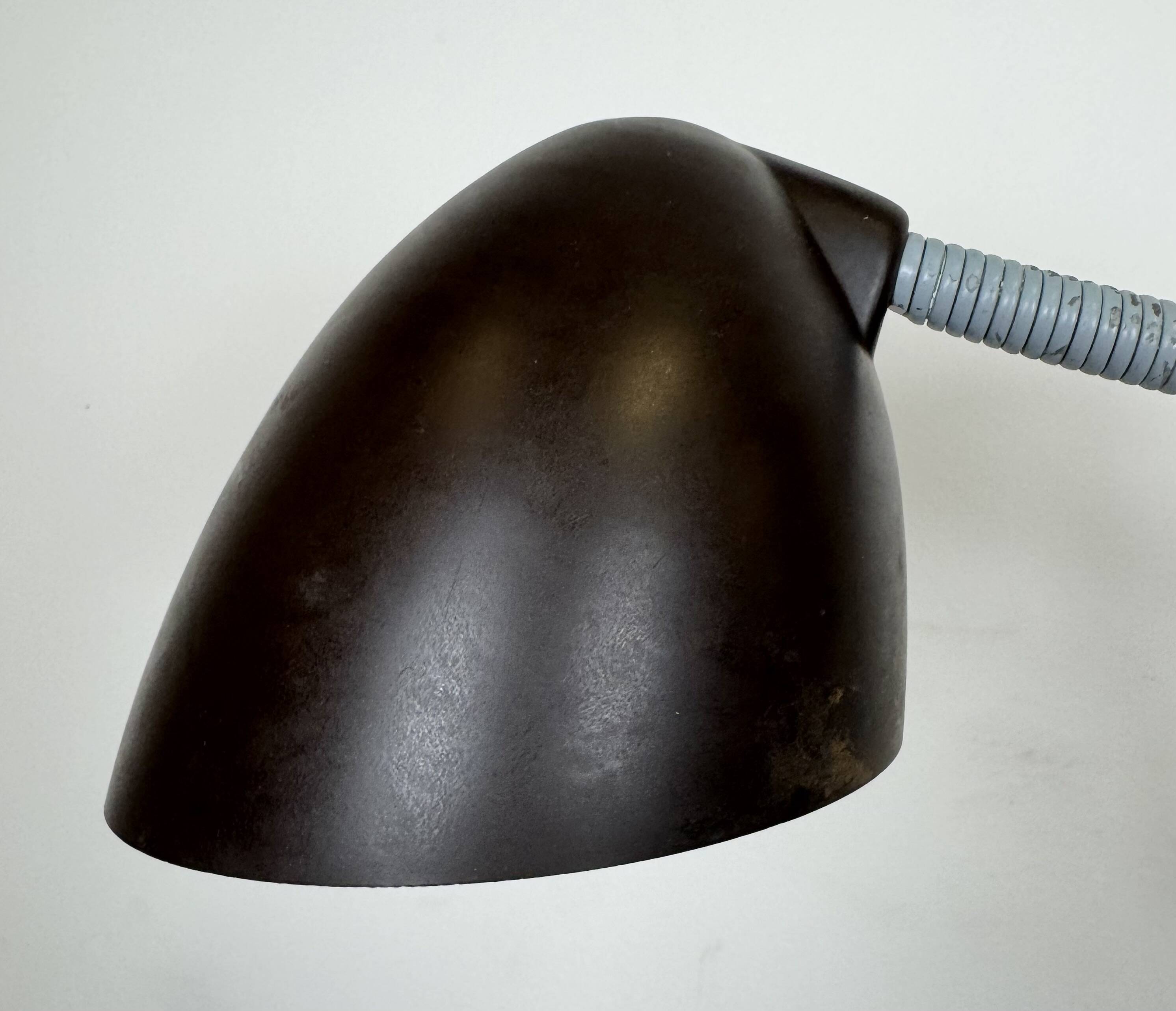 Grey Industrial Scissor Wall Lamp from Elektroinstala, 1960s