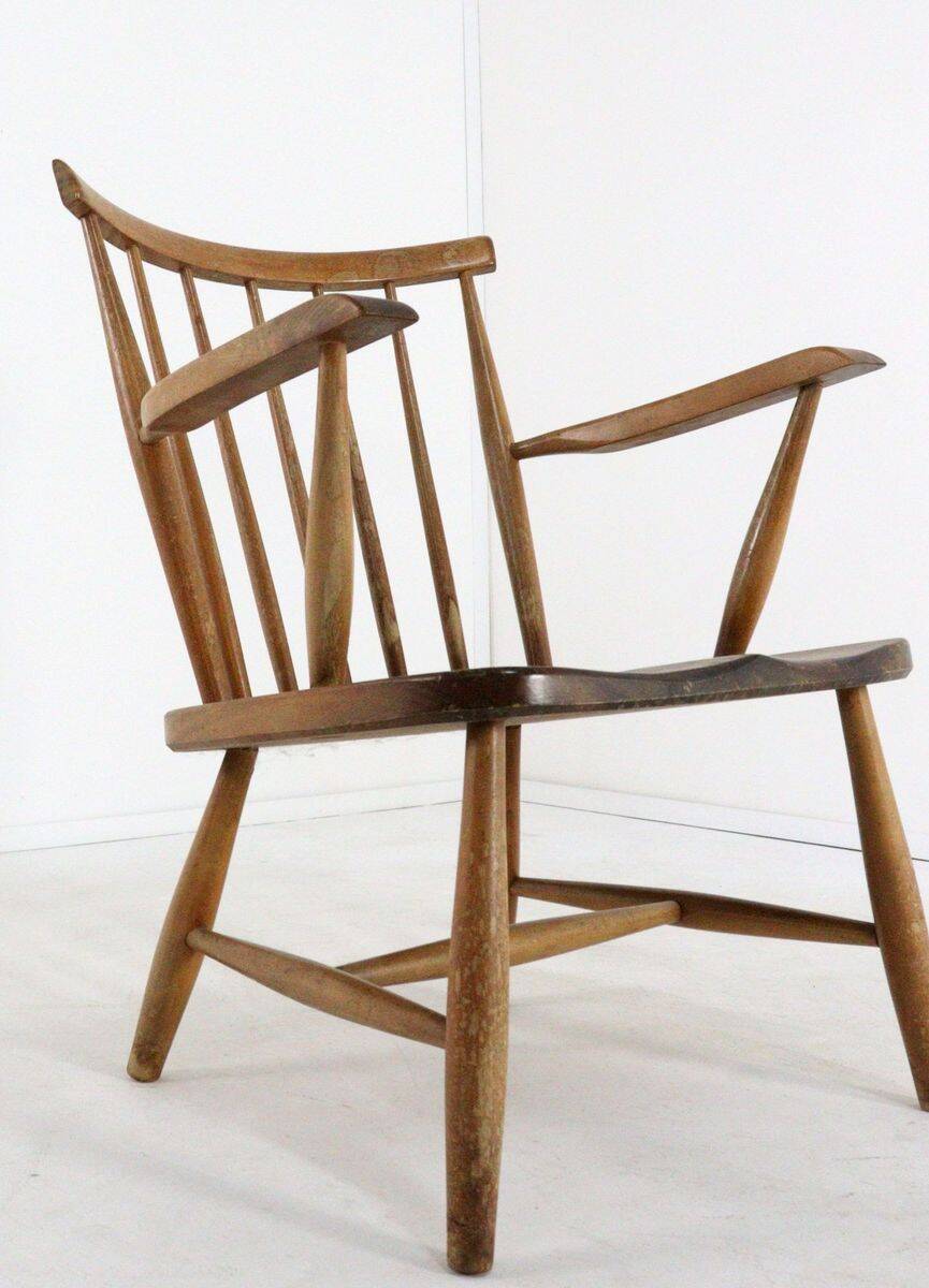 Vintage Dutch design spindle chair