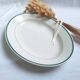 Green oval plate Moulin des Loups