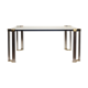 Bronze coffee table - tempered glass by Peter Ghyczy, 1970s