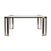 Bronze coffee table - tempered glass by Peter Ghyczy, 1970s