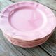 Saline pink dessert plates