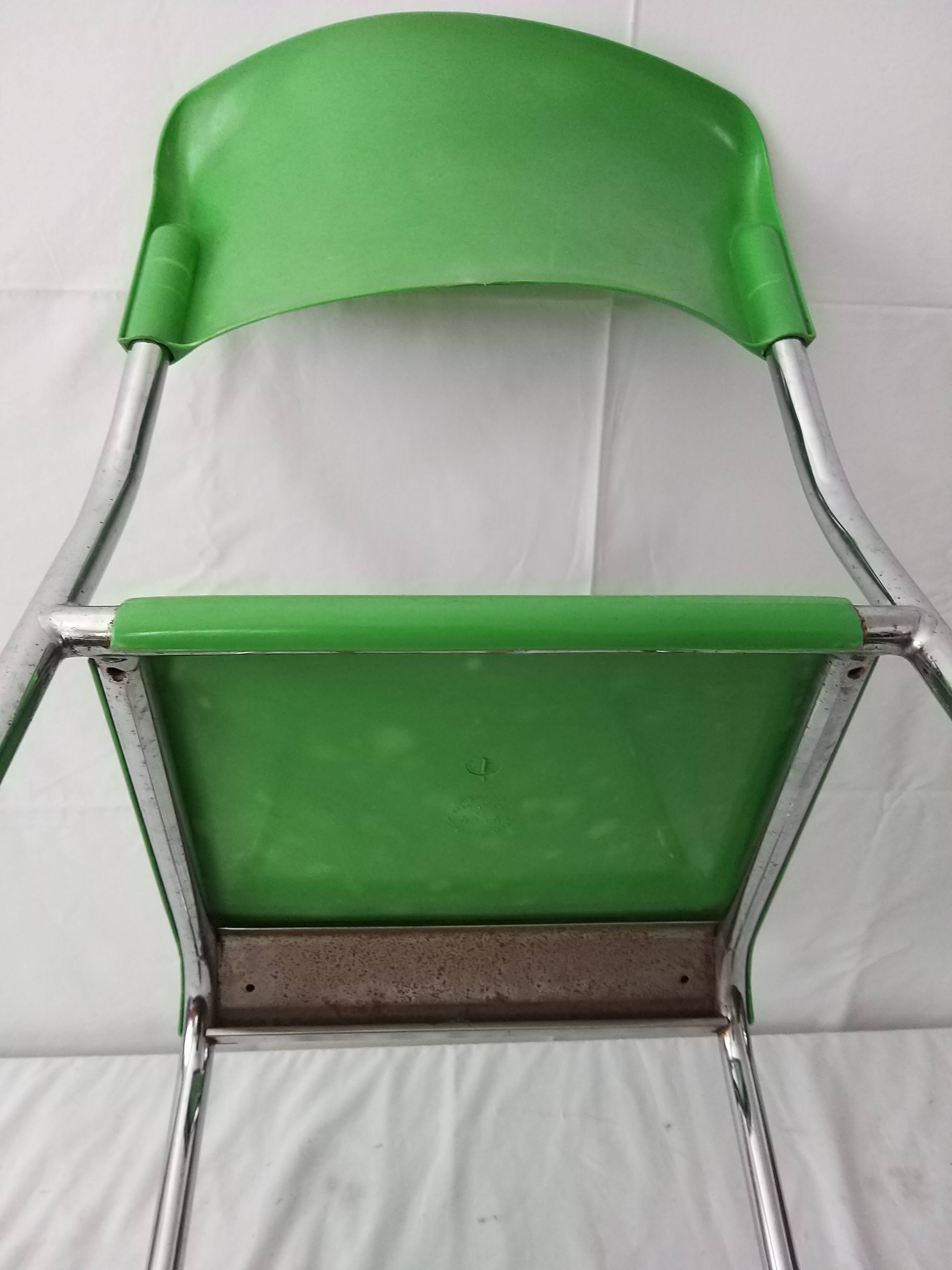 6 vintage MULLCA Green Apple chairs