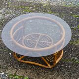Rattan coffee table