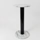 Table de piédestal / porte-plante postmoderne en marbre de Carrare blanc, Italie, années 1980