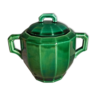 French earthenware sugar from Lunéville Saint-Clément 1940s