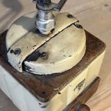 Peugeot coffee grinder in cream lacquered metal