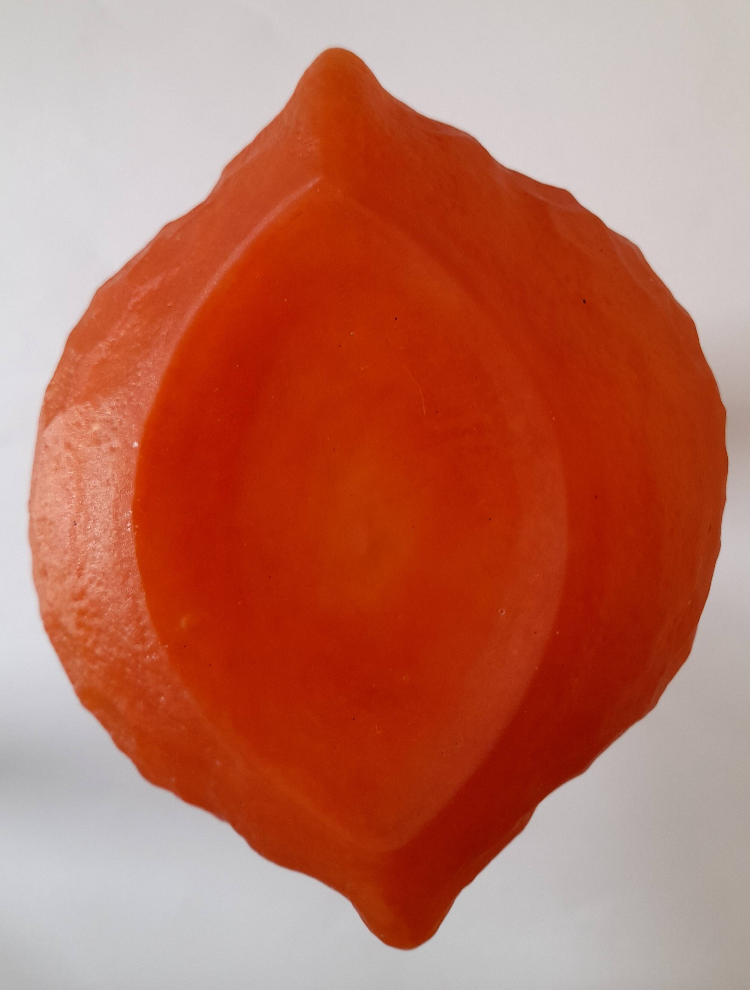Art Nouveau Orange Glass Paste Coloquinte Vase