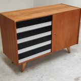 U-458 black and white sideboard by Jiri Jiroutek for Interier Praha