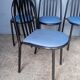 Lot de 4 chaises Malle Stevens metal epoque 1980