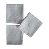 3 serviettes anciennes