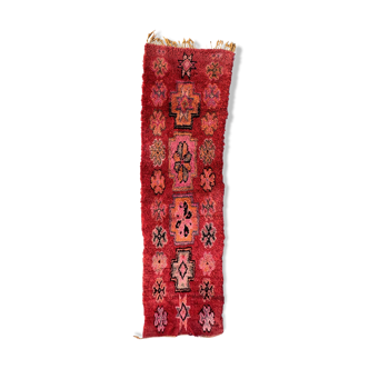 Tapis Marocain Boujad rouge - 90 x 313 cm