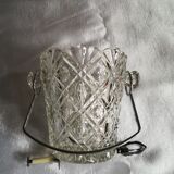 Crystal ice bucket with pliers