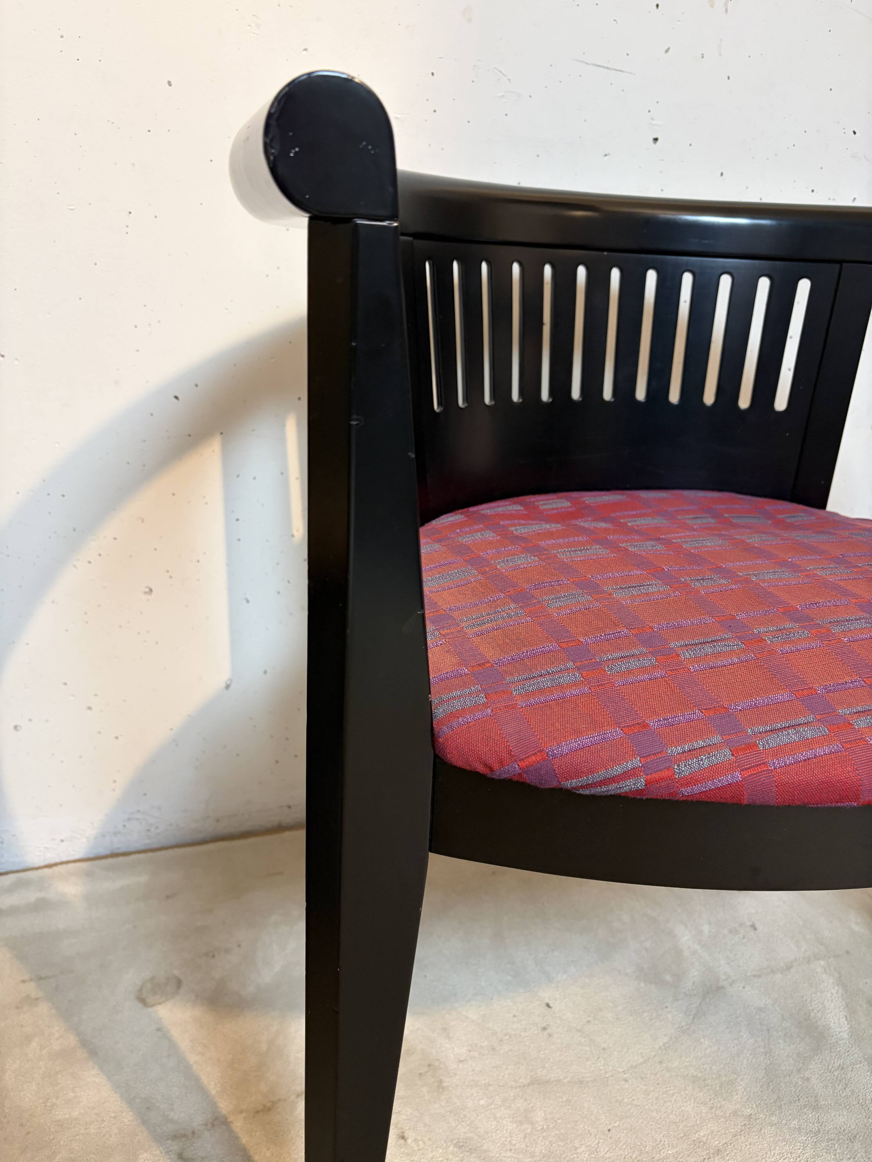 Black lacquered armchair