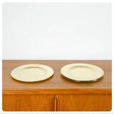 6 Stelton DLG solid brass under plates, French work - Circa 1960.