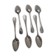 Suite of 6 small silver dessert spoons, medallion decoration