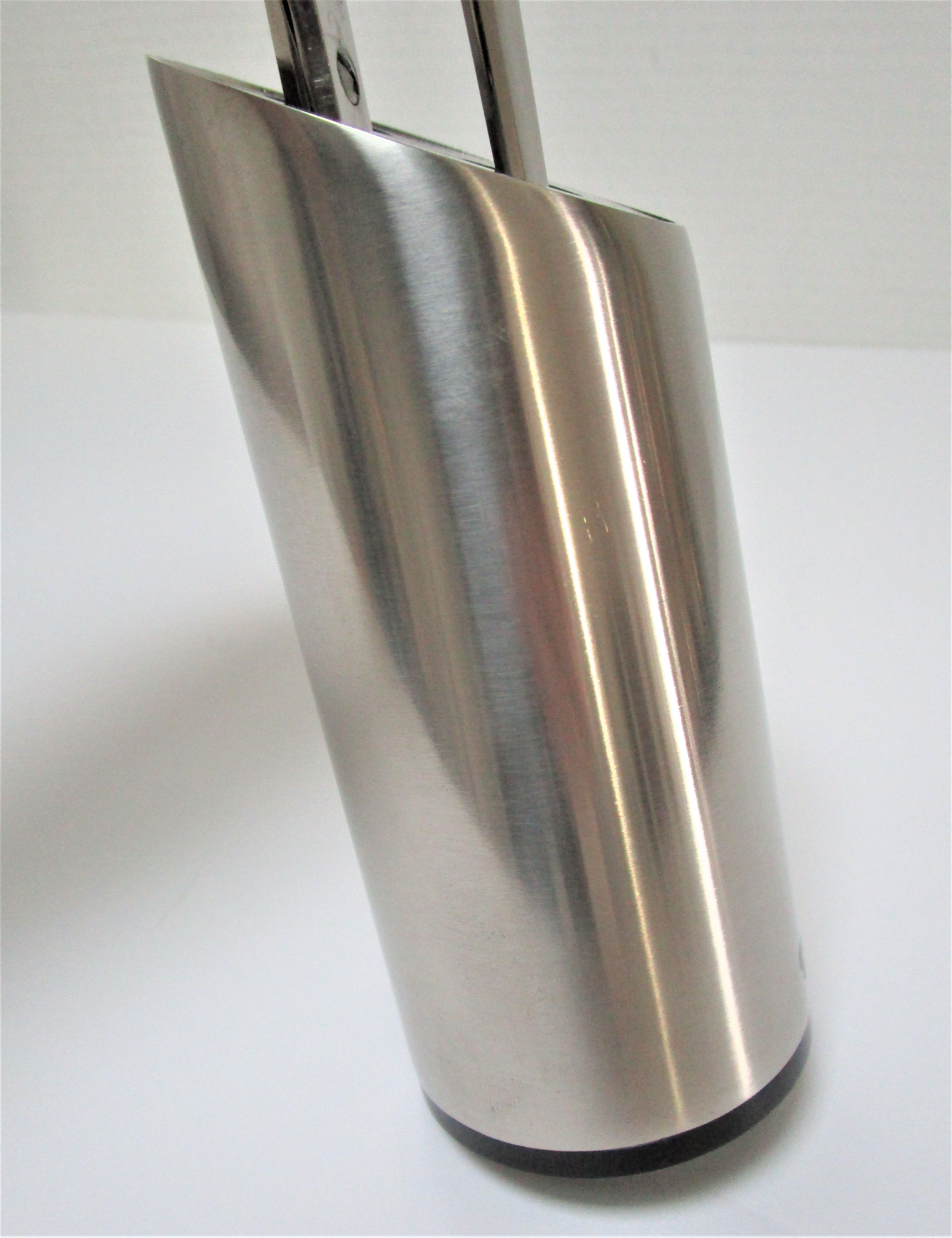 Stainless steel office set by Lerche Germany design 70s