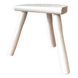 Tabouret tripode blanc vintage