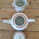 Vintage porcelain teapot from the Auteuil porcelain factory.