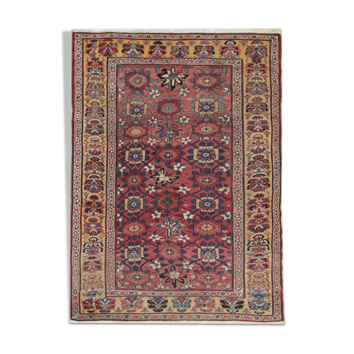 Antique sultanabad handmade floral wool carpet - 171x233cm