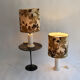 Pair of travertine lamps with three lights, Italy, 1970