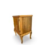 Tables de chevet italiennes en placage de noyer du milieu du siècle, années 1960.