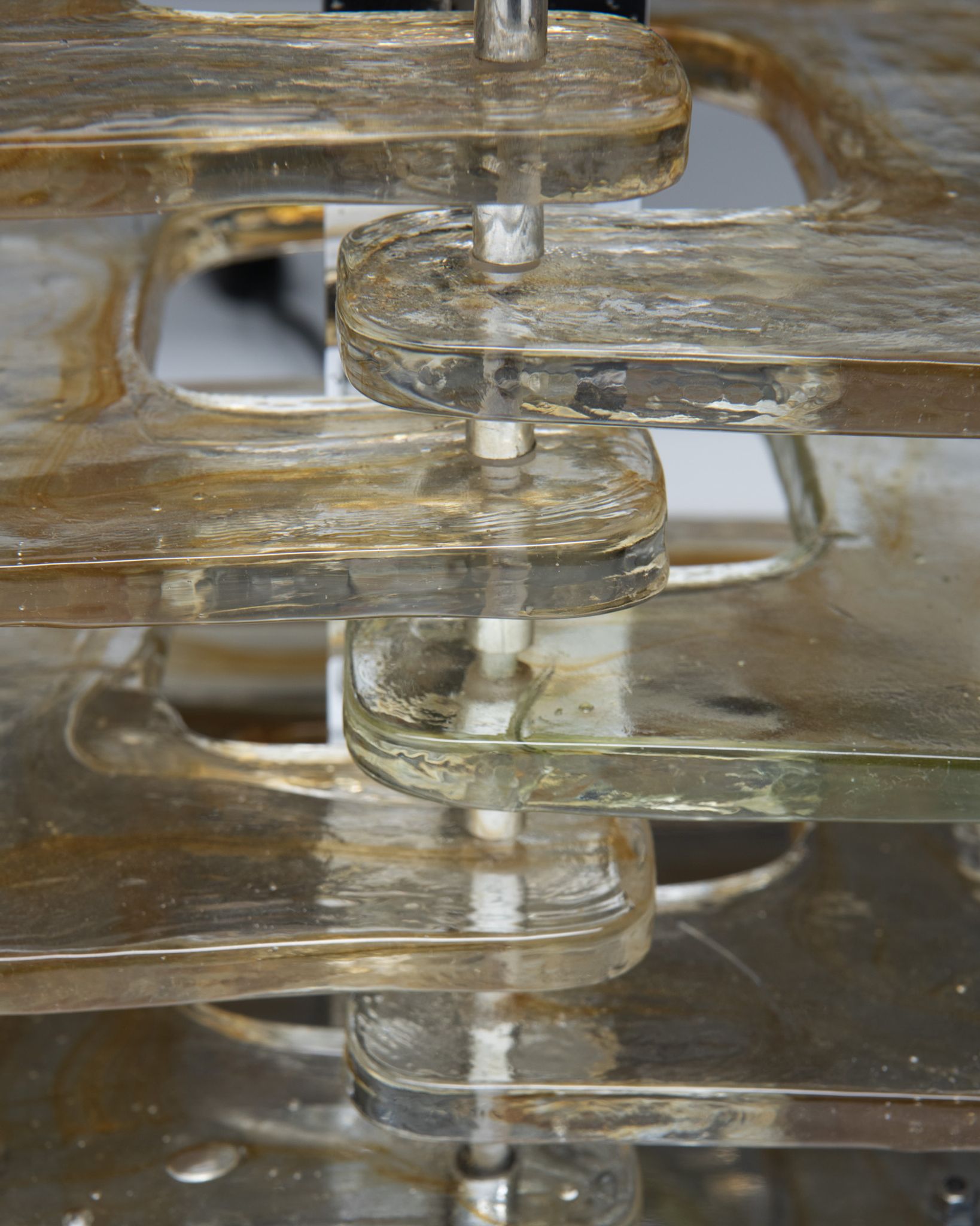 Lampe de table avec base en verre de Murano années 1960