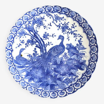 Japanese porcelain dish blue birds